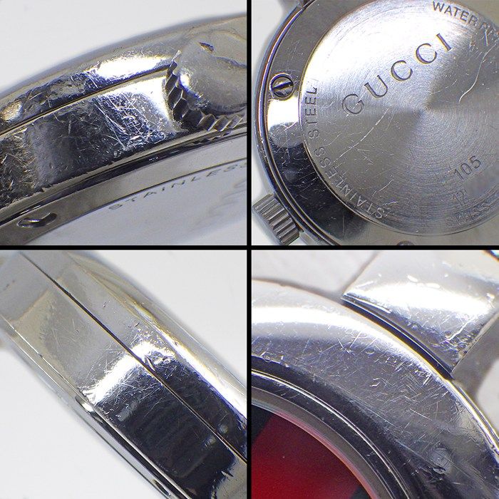 Gucci Watch Bangle 105 Sherry Line SS Quartz Analog — view 7