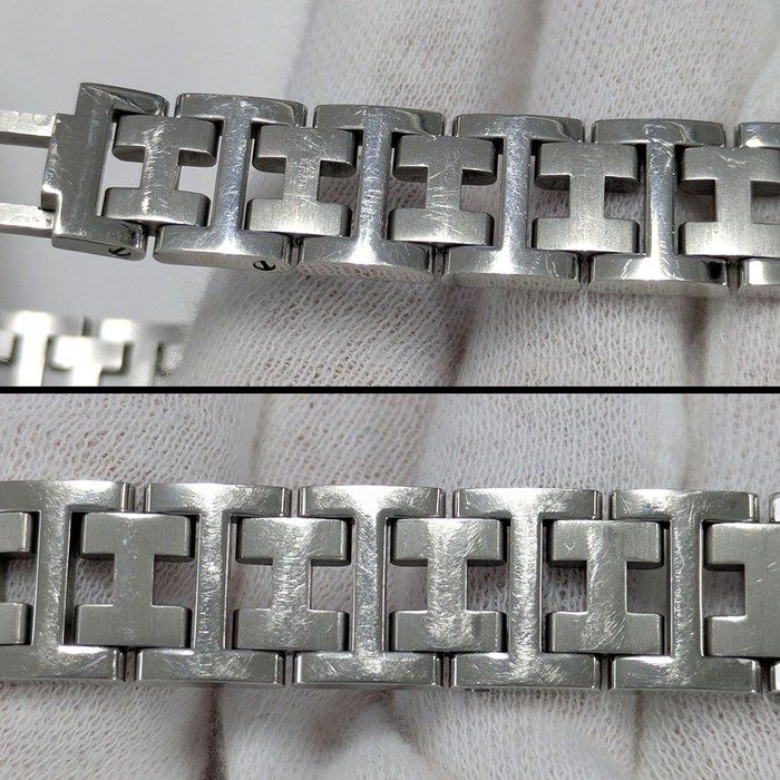Hermes Watch Rari White Dial Link Bracelet SS Quartz Analog — view 8