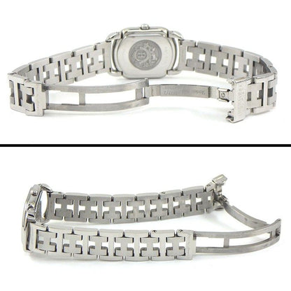 Hermes Watch Rari White Dial Link Bracelet SS Quartz Analog — view 3