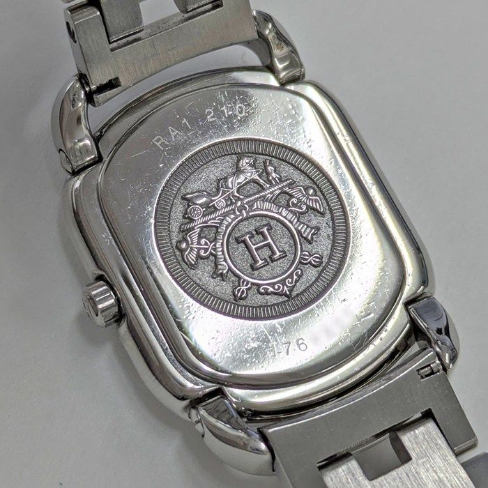 Hermes Watch Rari White Dial Link Bracelet SS Quartz Analog — view 4