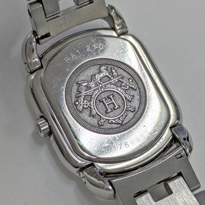 Hermes Watch Rari White Dial Link Bracelet SS Quartz Analog — view 4