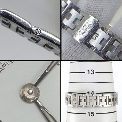 Hermes Watch Rari White Dial Link Bracelet SS Quartz Analog — view 9