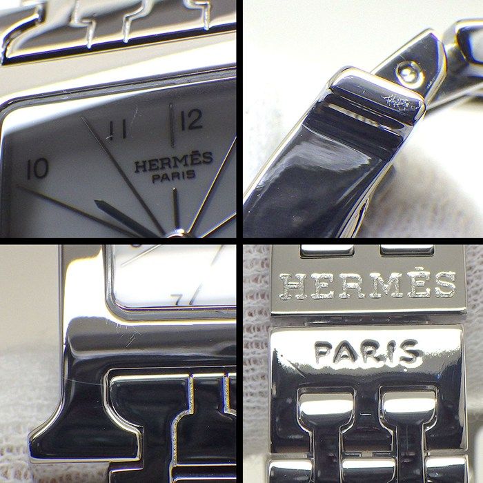 Hermes Watch Square White Dial SS Quartz Analog — view 6