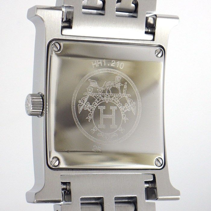 Hermes Watch Square White Dial SS Quartz Analog — view 4