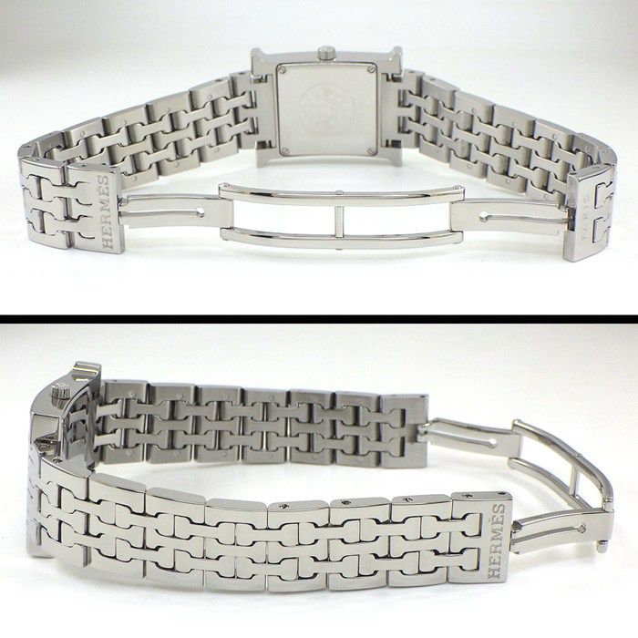 Hermes Watch Square White Dial SS Quartz Analog — view 3