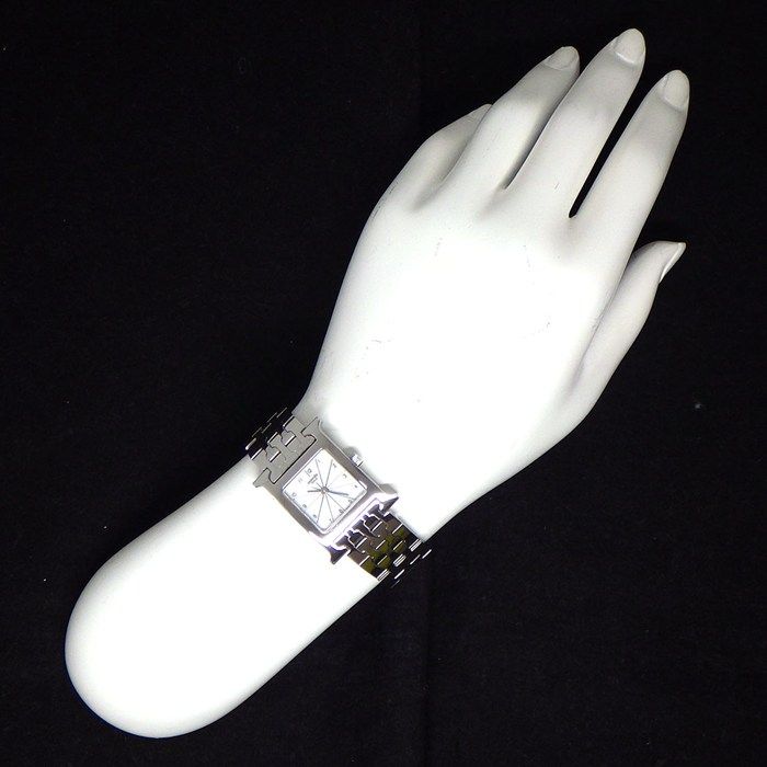 Hermes Watch Square White Dial SS Quartz Analog — view 7