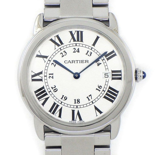Cartier Watch Rondo Solo Silver Dial Roman Index SS Quartz Analog