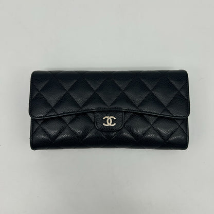 Chanel Quilted Wallet Caviar Leather