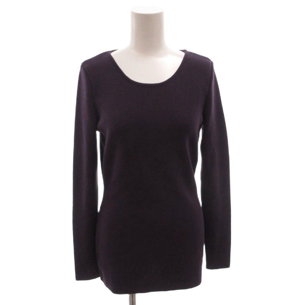 Gucci Knit Sweater Wool Long Sleeve L Purple