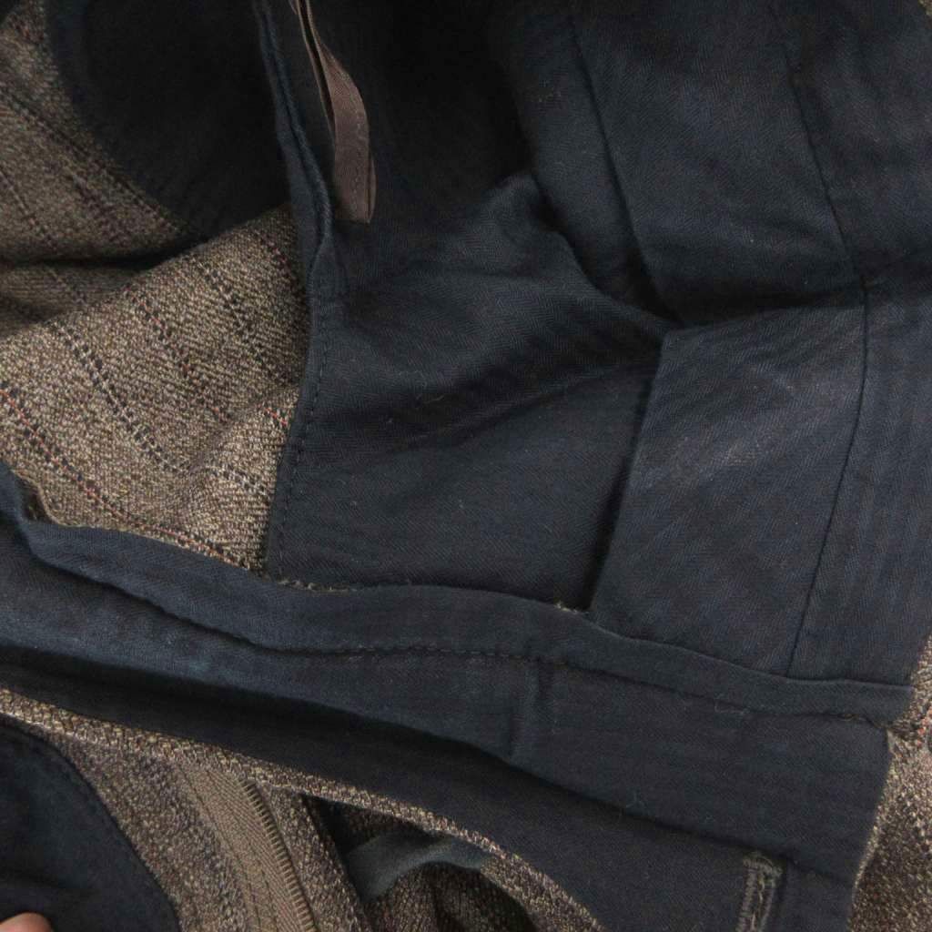 Prada Pants Trousers Wool Stripe 42 Brown — view 6