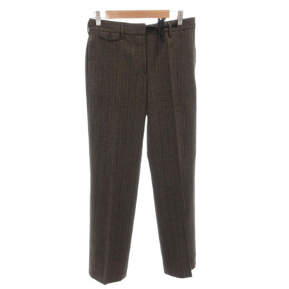 Prada Pants Trousers Wool Stripe 42 Brown