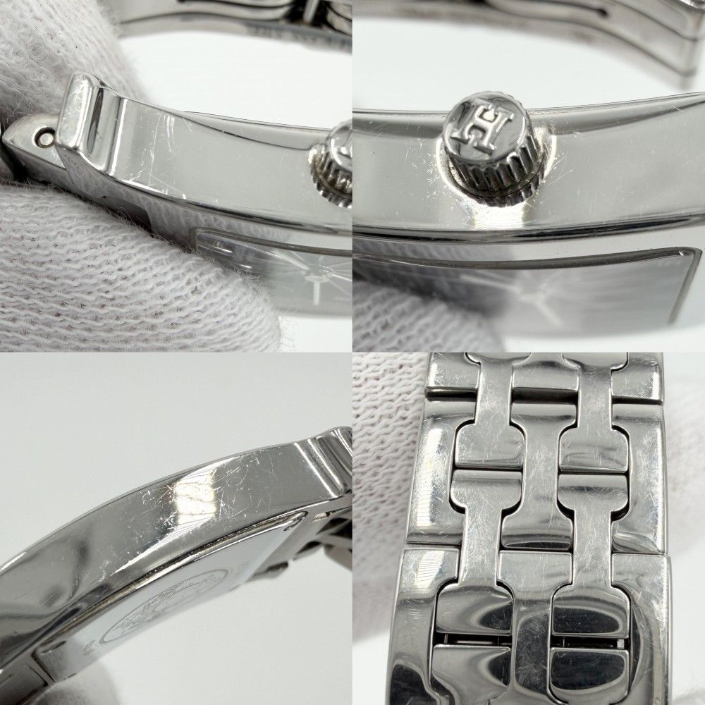 Hermes Watch Quartz Black Dial SS Stainless Steel Silver — view 8