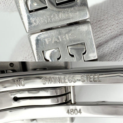 Hermes Watch Quartz Black Dial SS Stainless Steel Silver — view 6