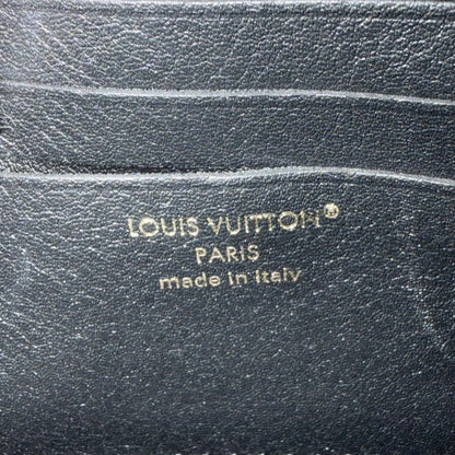 Louis Vuitton Chain Wallet LV Blue Mu on 2-Way Shoulder Bag Leather Black Gold — view 5