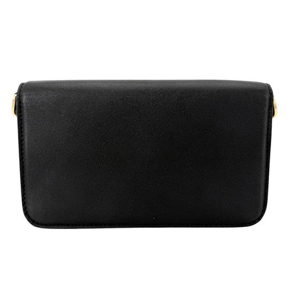 Louis Vuitton Chain Wallet LV Blue Mu on 2-Way Shoulder Bag Leather Black Gold — view 2