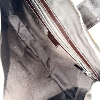 Fendi Moon Shoulder Bag Zucca Pattern Canvas Leather Brown Silver — view 4