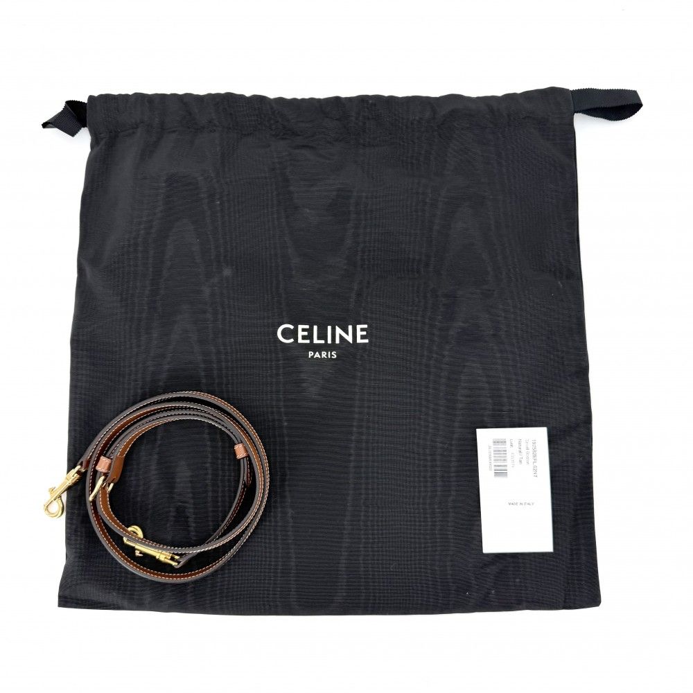 Celine 2-Way Triomphe Cuir Small Mini Boston Shoulder Bag Crossbody Canvas — view 8