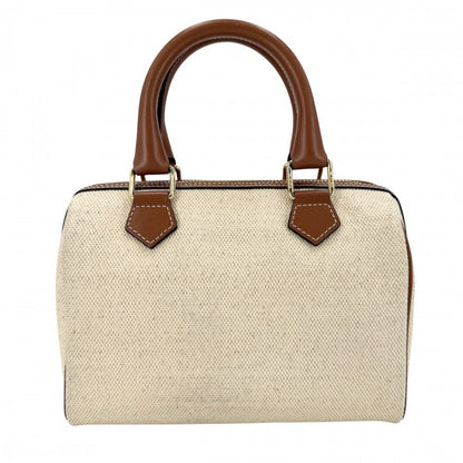 Celine 2-Way Triomphe Cuir Small Mini Boston Shoulder Bag Crossbody Canvas — view 2