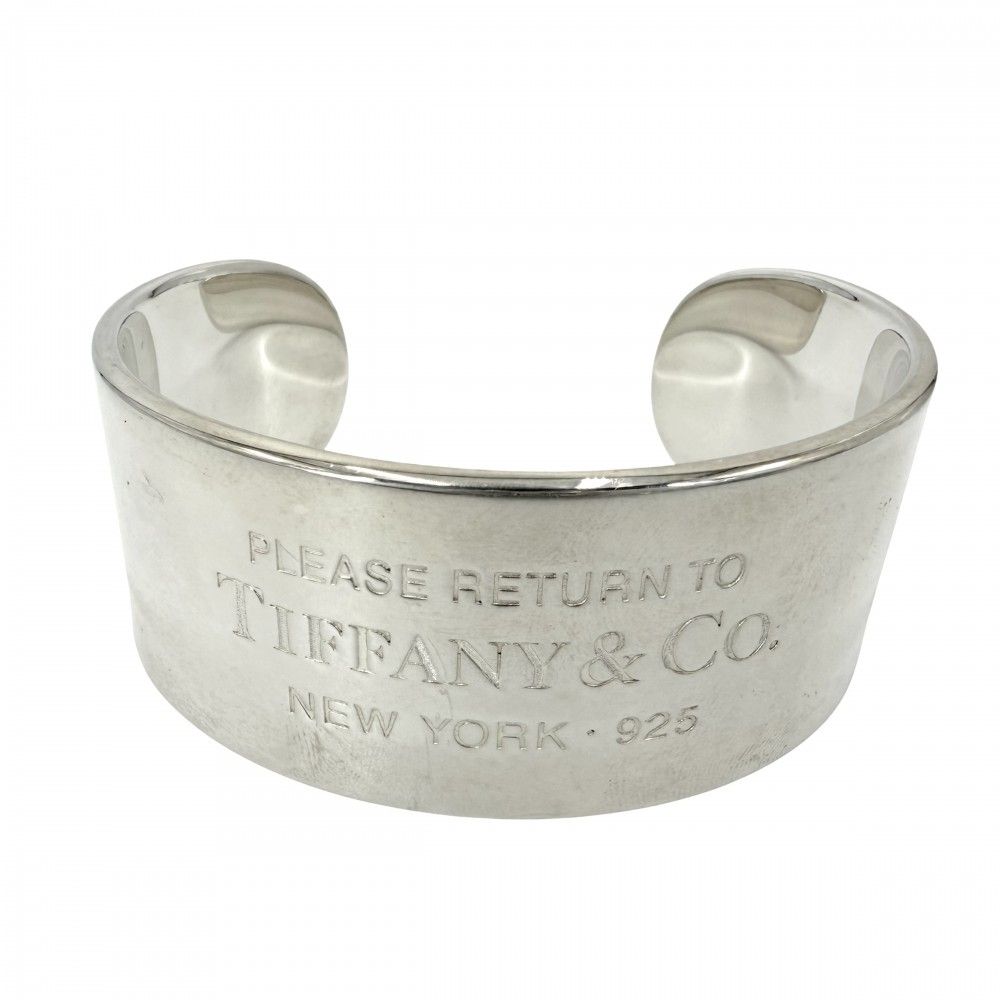 Tiffany & Co Bangle Return to Wide Calf Bracelet 925 Sterling Silver