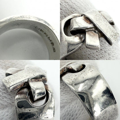Hermes Ring Ribbon Vintage 50 925 Sterling Silver — view 4