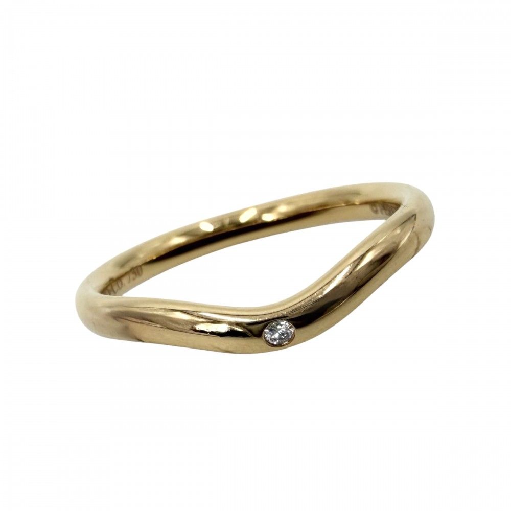 Tiffany & Co Ring Elsa Peretti Band 18k PG Gold Diamond