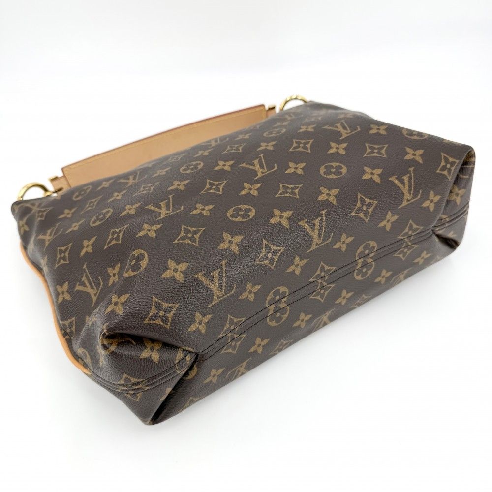 Louis Vuitton Monogram Sully PM Shoulder Bag Crossbody 2-Way Brown Gold — view 3