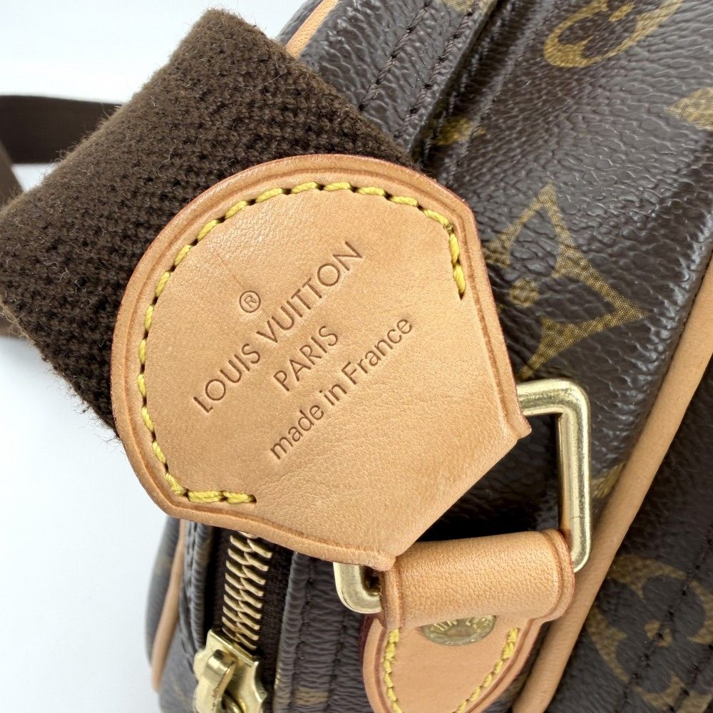 Louis Vuitton Shoulder Bag Reporter PM Crossbody Monogram Canvas Brown Gold — view 6