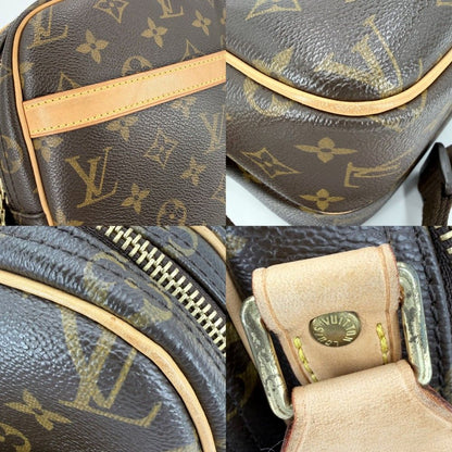 Louis Vuitton Shoulder Bag Reporter PM Crossbody Monogram Canvas Brown Gold — view 8