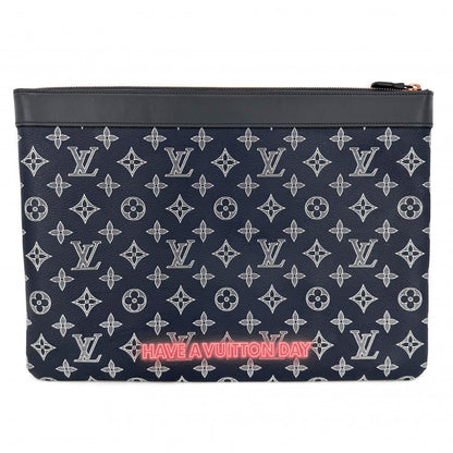 Louis Vuitton Clutch Monogram Ink Upside Down Jacket Pochette Apollo Second — view 2