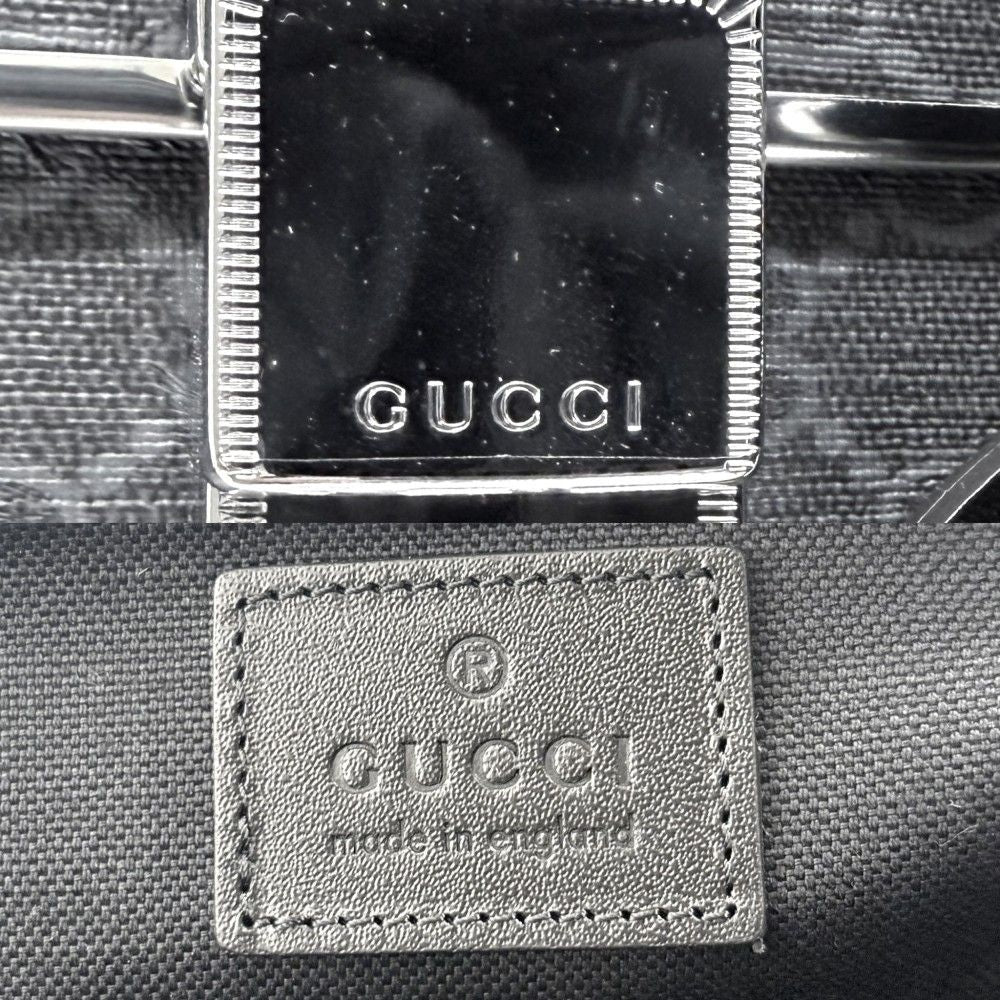 Gucci Travel Bag Globe Trotter Trunk Suitcase Bag GG Supreme Canvas Leather — view 5