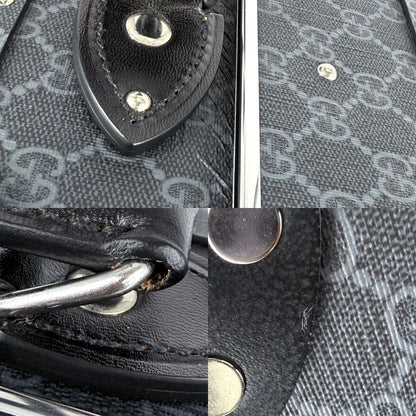 Gucci Travel Bag Globe Trotter Trunk Suitcase Bag GG Supreme Canvas Leather — view 7