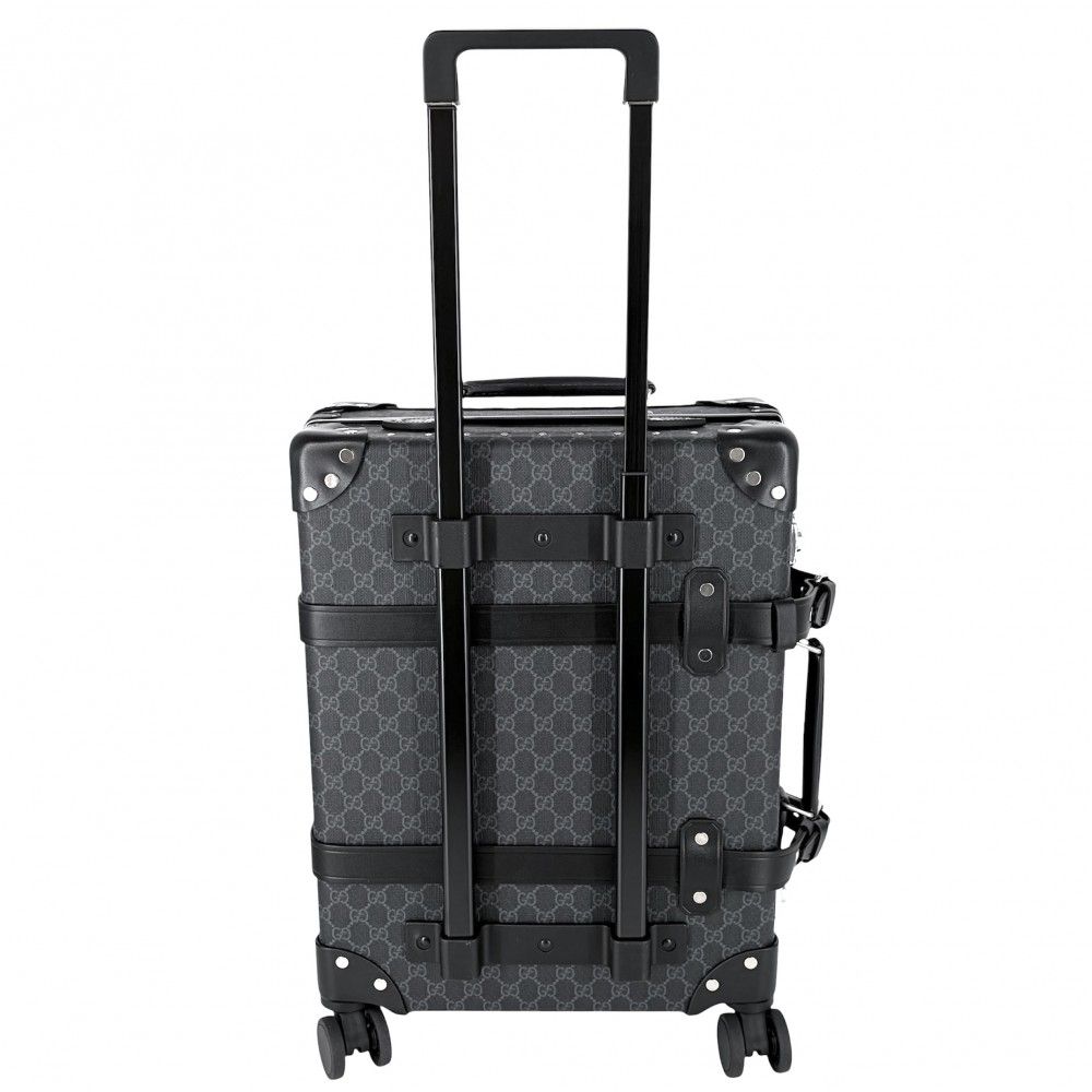 Gucci Travel Bag Globe Trotter Trunk Suitcase Bag GG Supreme Canvas Leather — view 2
