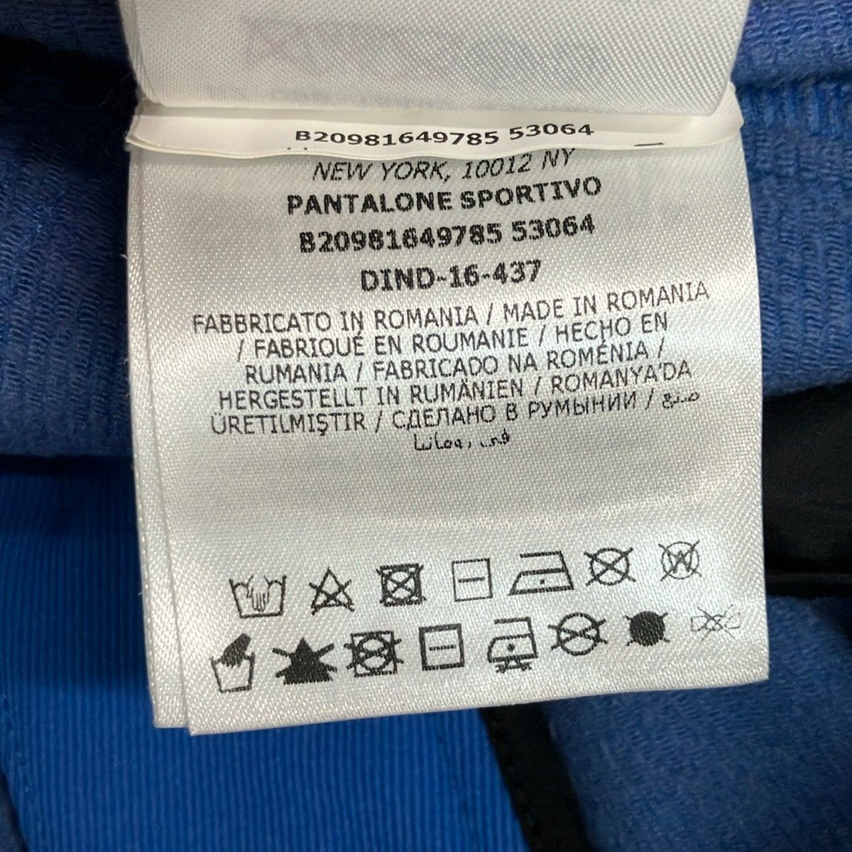 Moncler Pants S Pantalone Sportivo Blue Full Length Grenoble — view 4