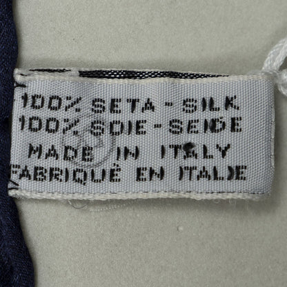 Chanel Scarf Navy Gold Silk — view 5