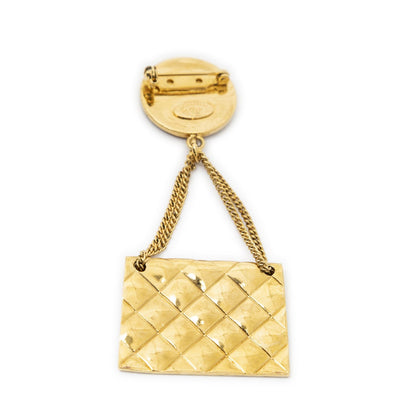 Chanel Bag Motif Brooch Pin Gold Plated — view 2
