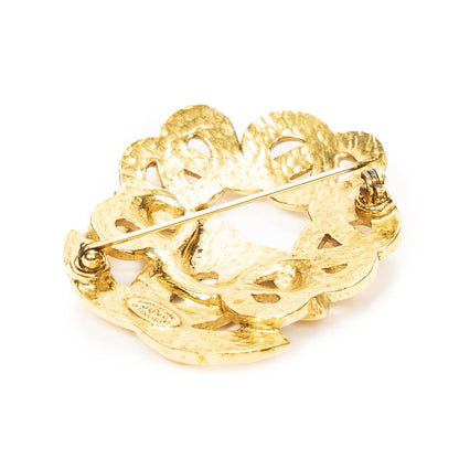 Chanel Mini CC Twist Brooch Gold Plated — view 2