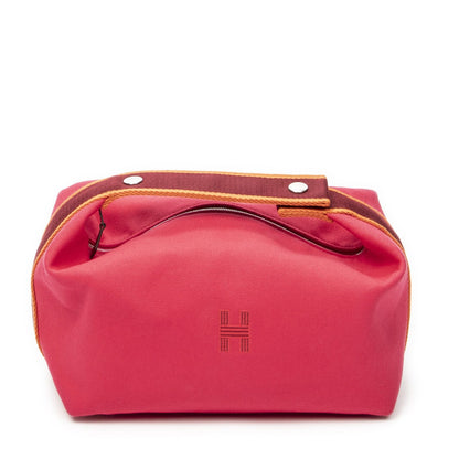 Hermes Bric-a-Brac Case Fuchsia Pink Toile Officier