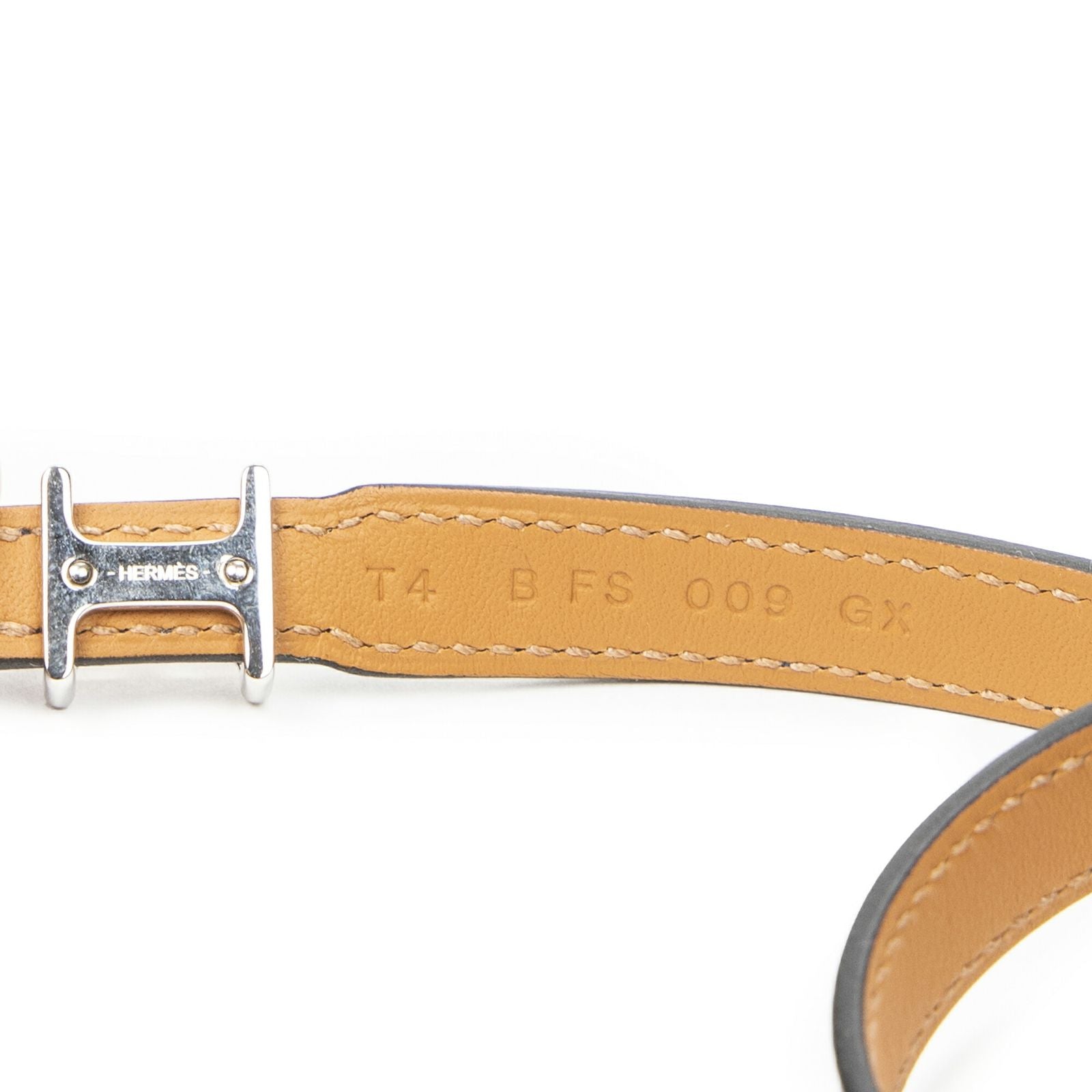 Hermes Trench Double Tour Bracelet Navy Swift Leather — view 3