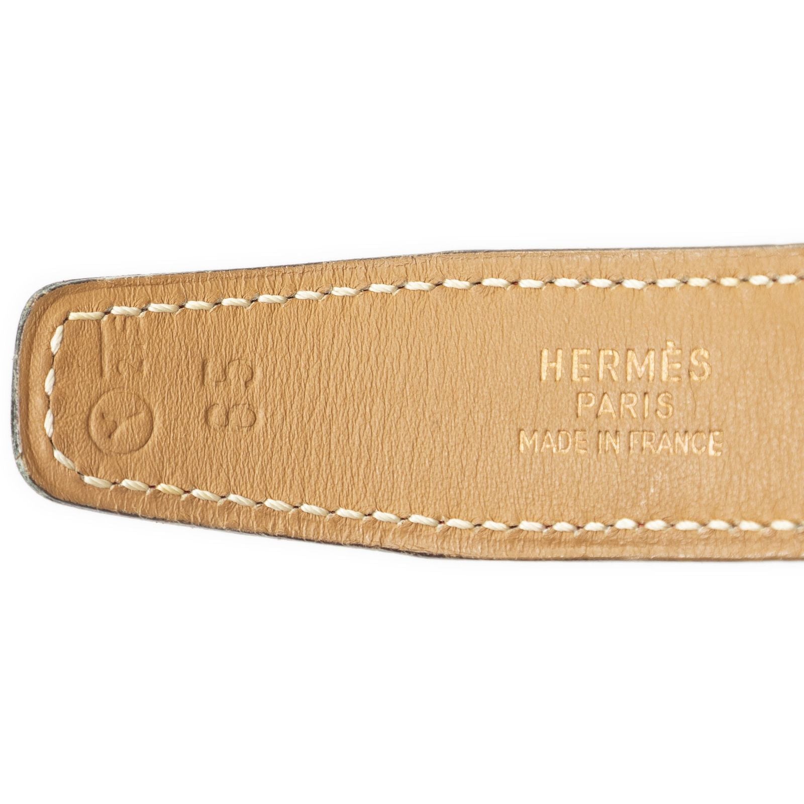 Hermes Constance Belt 32 mm Red Tank Lechevel Leather — view 4