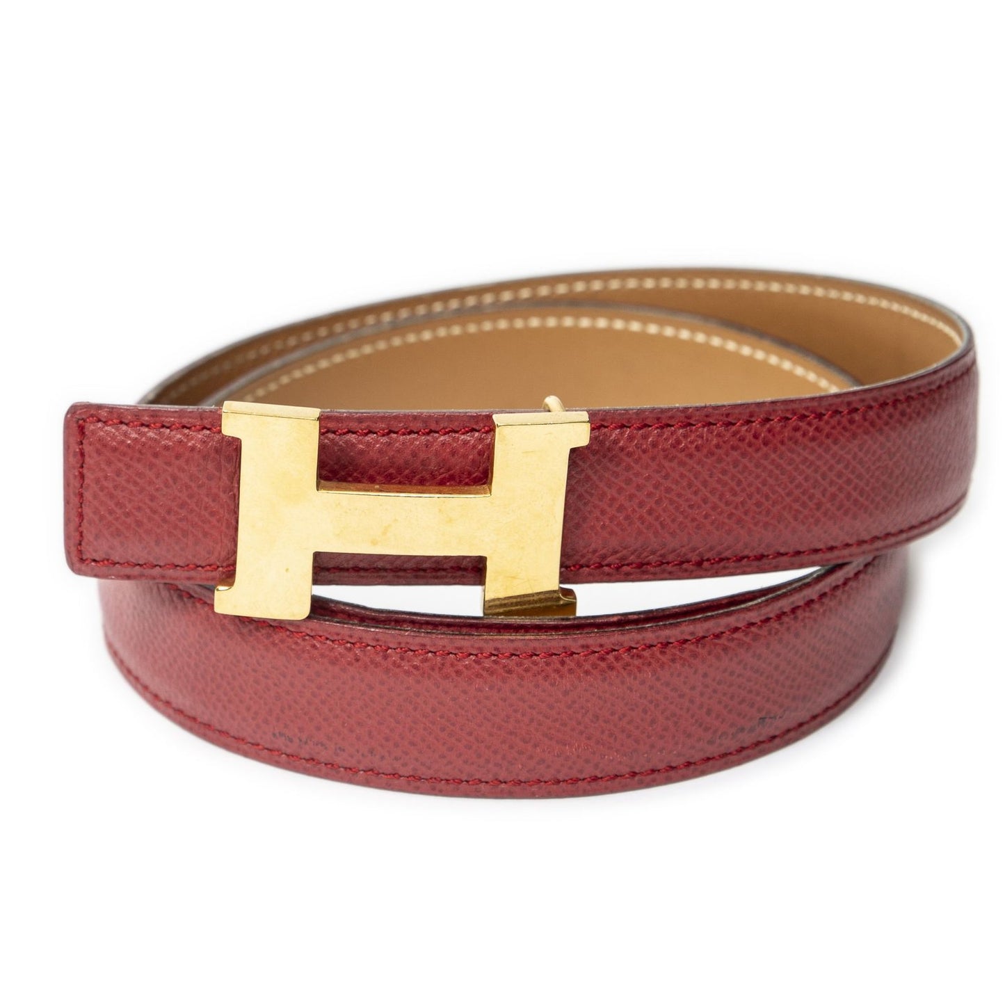 Hermes Constance Belt 32 mm Red Tank Lechevel Leather