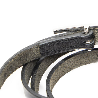 Hermes Behapi Triple Bracelet Black Swift Leather — view 4