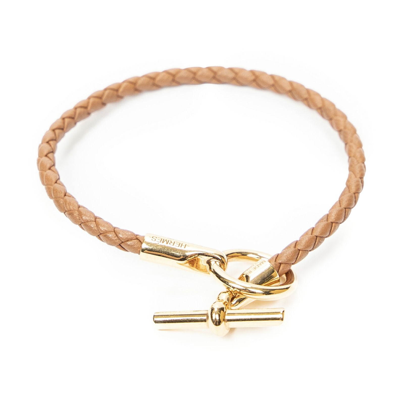Hermes Glenan Bracelet Brown Aged Calfskin