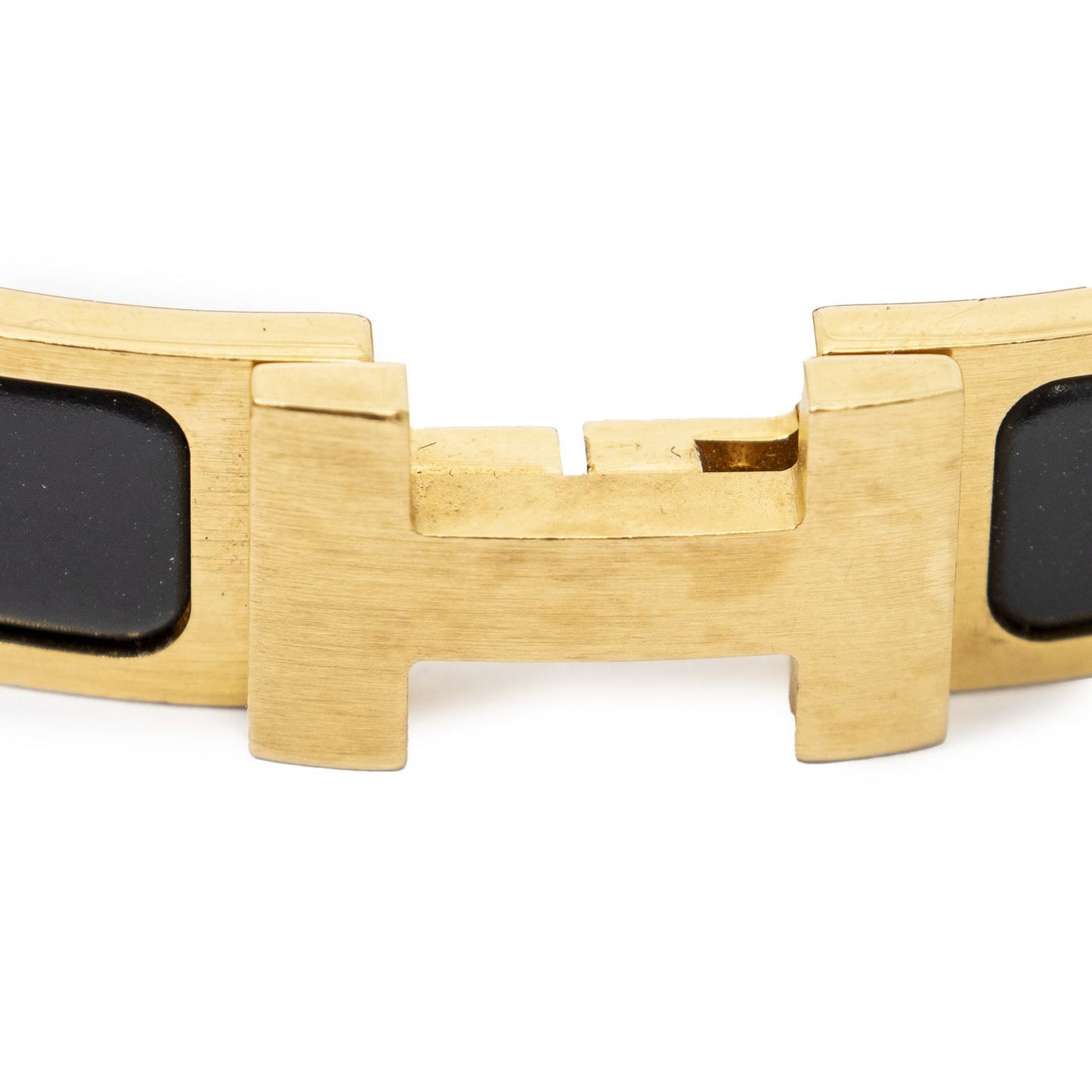 Hermes Clic Clac Bracelet Black Gold Plated — view 3
