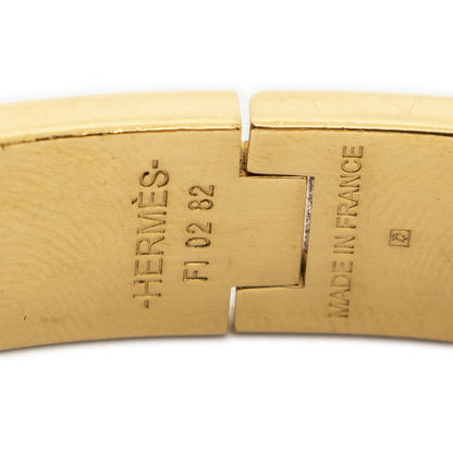 Hermes Clic Clac Bracelet Black Gold Plated — view 4