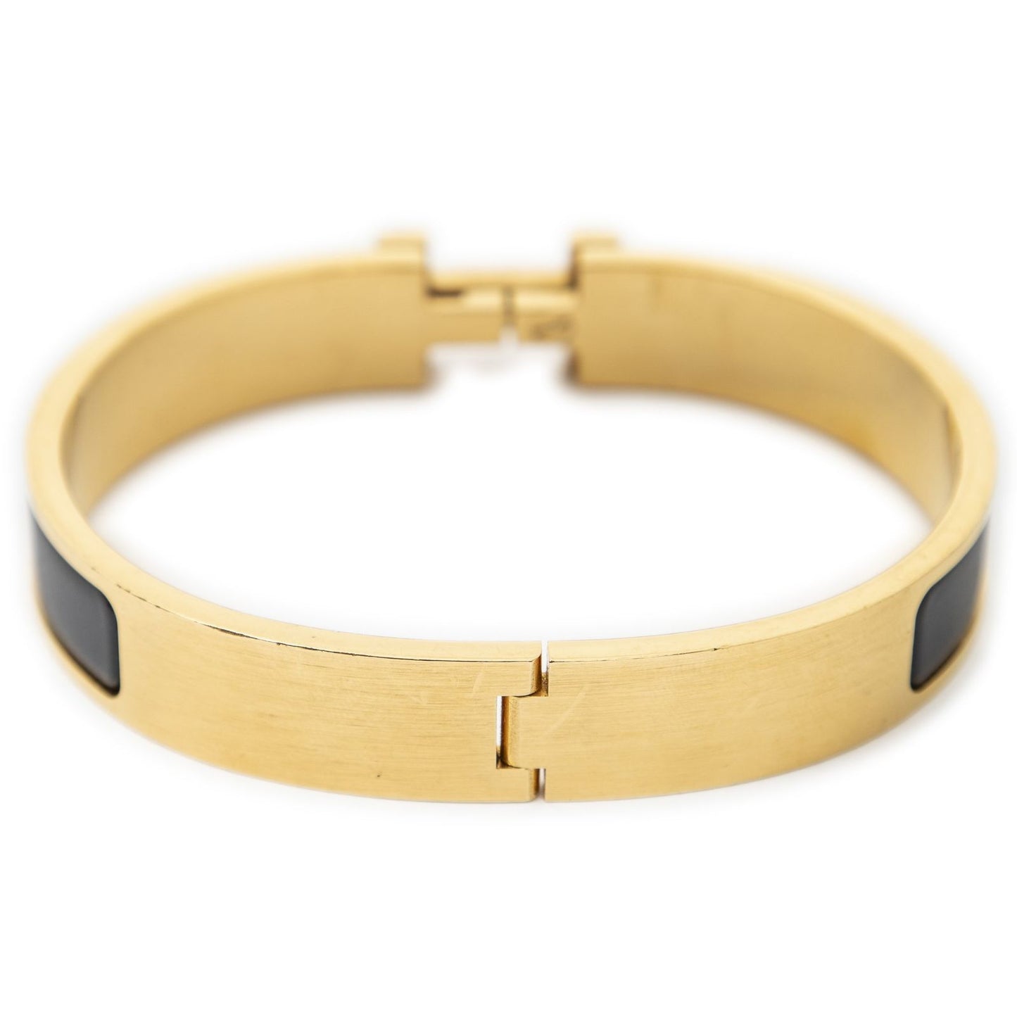 Hermes Clic Clac Bracelet Black Gold Plated — view 2