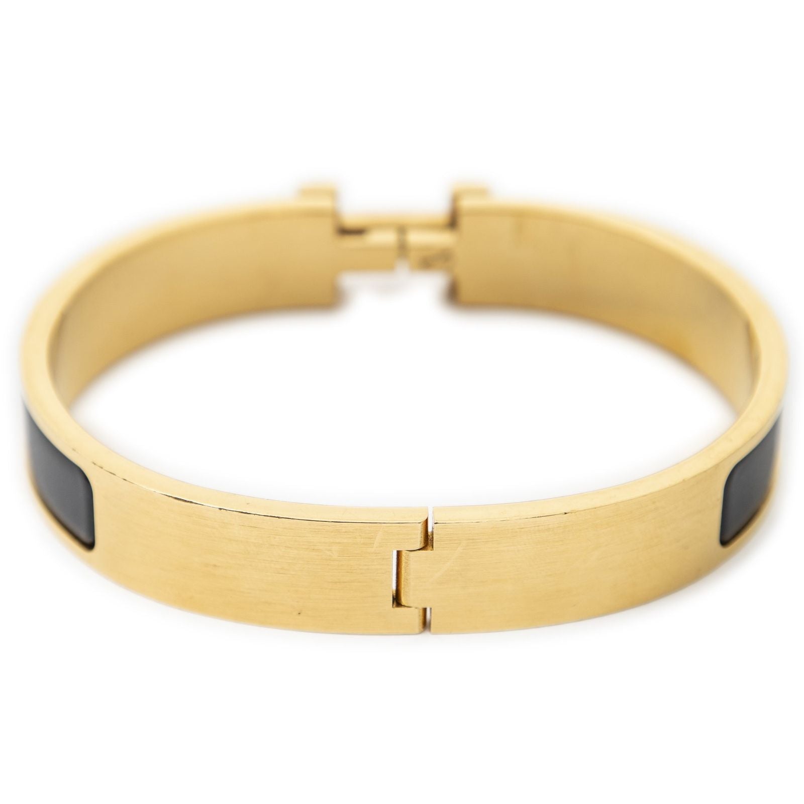 Hermes Clic Clac Bracelet Black Gold Plated — view 2