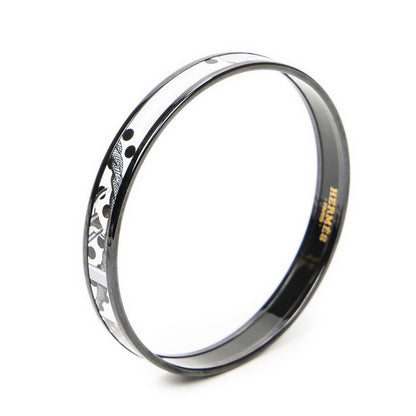 Hermes Enamel Bangle Black White Clic Clac ? Pois Motif Bracelet