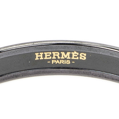 Hermes Enamel Bangle Black White Clic Clac ? Pois Motif Bracelet — view 4
