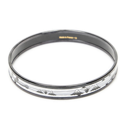 Hermes Enamel Bangle Black White Clic Clac ? Pois Motif Bracelet — view 3