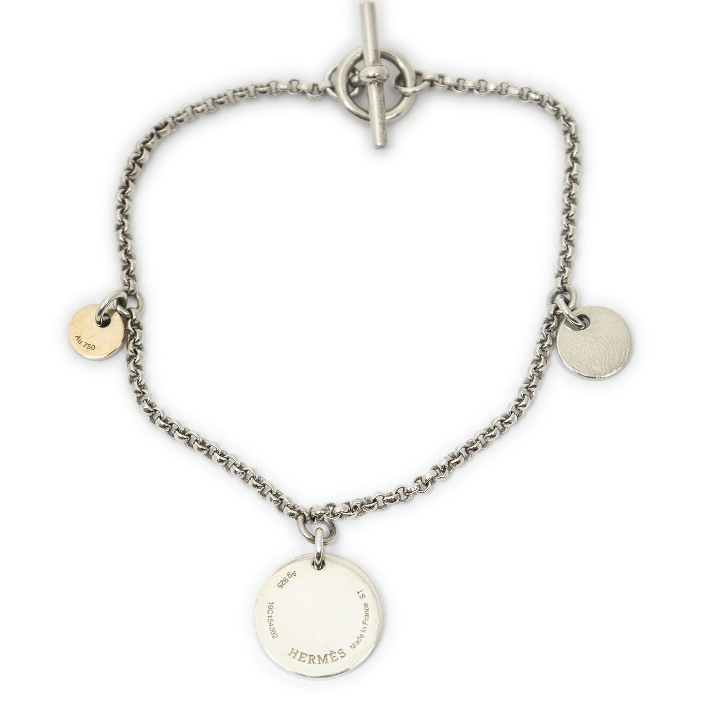 Hermes Mini Ex Libris Bracelet Silver Plated — view 2